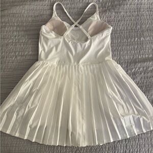 PINK Victoria's Secret White Tech Woven Pleated Tennis Dress